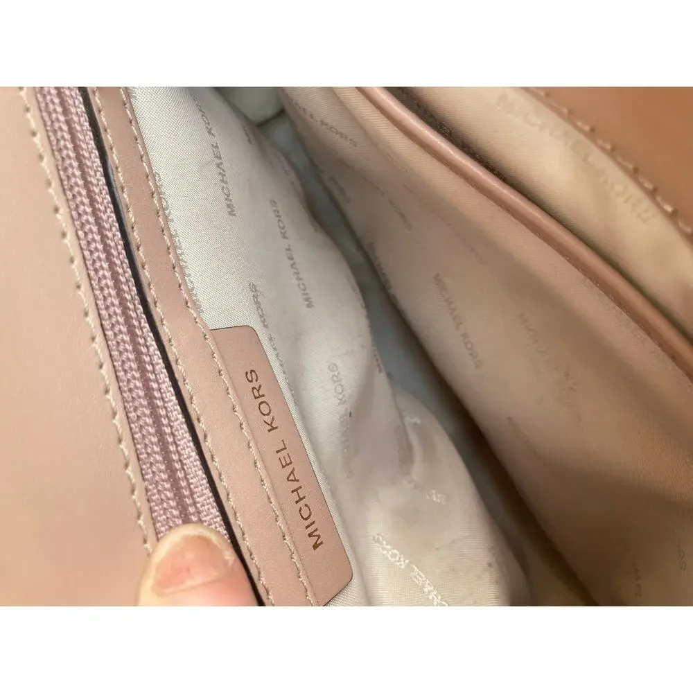 Michael Kors Y2K Mini Blush Cream Leather 2010 Revival Top Handle Crossbody Bag